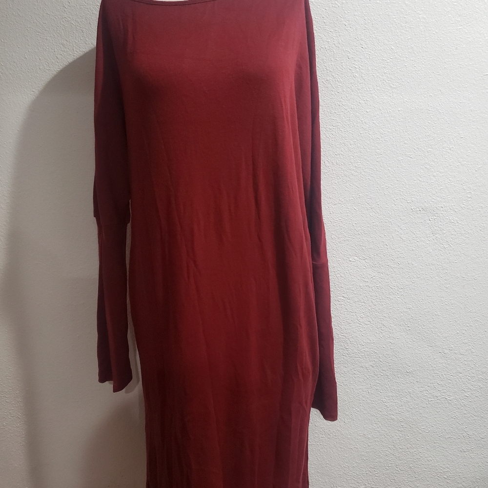 NWOT Asymmetrical One Shoulder Sweater Dress - Picture 3 of 3